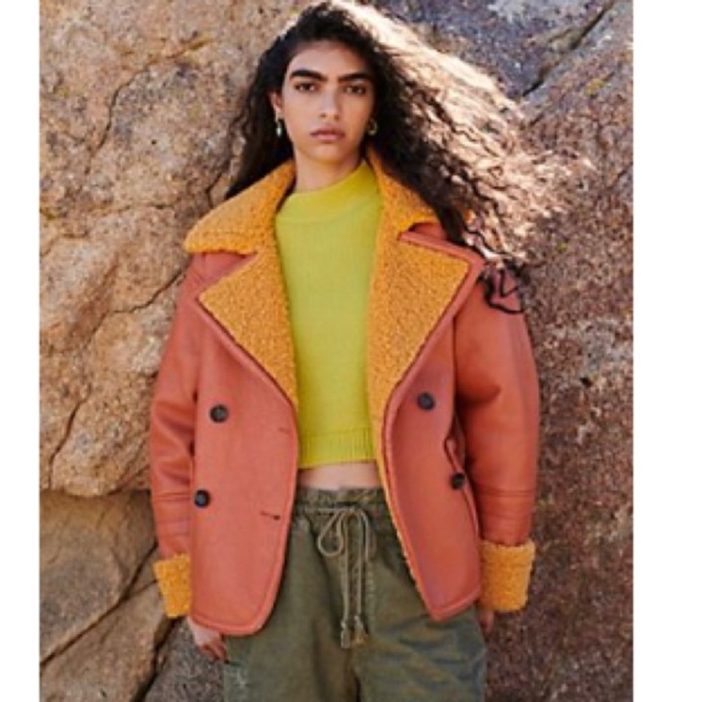 Free people vegan leather jacket